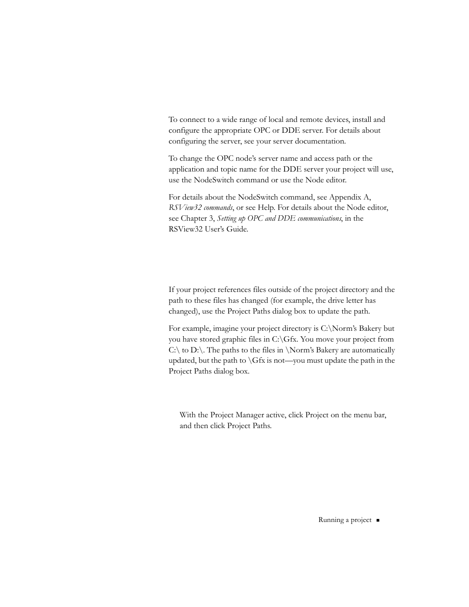 Connecting to opc servers and dde servers, Connecting to opc servers and dde servers -7, Directory | Rockwell Automation RSView32 Runtime Users Guide User Manual | Page 23 / 89