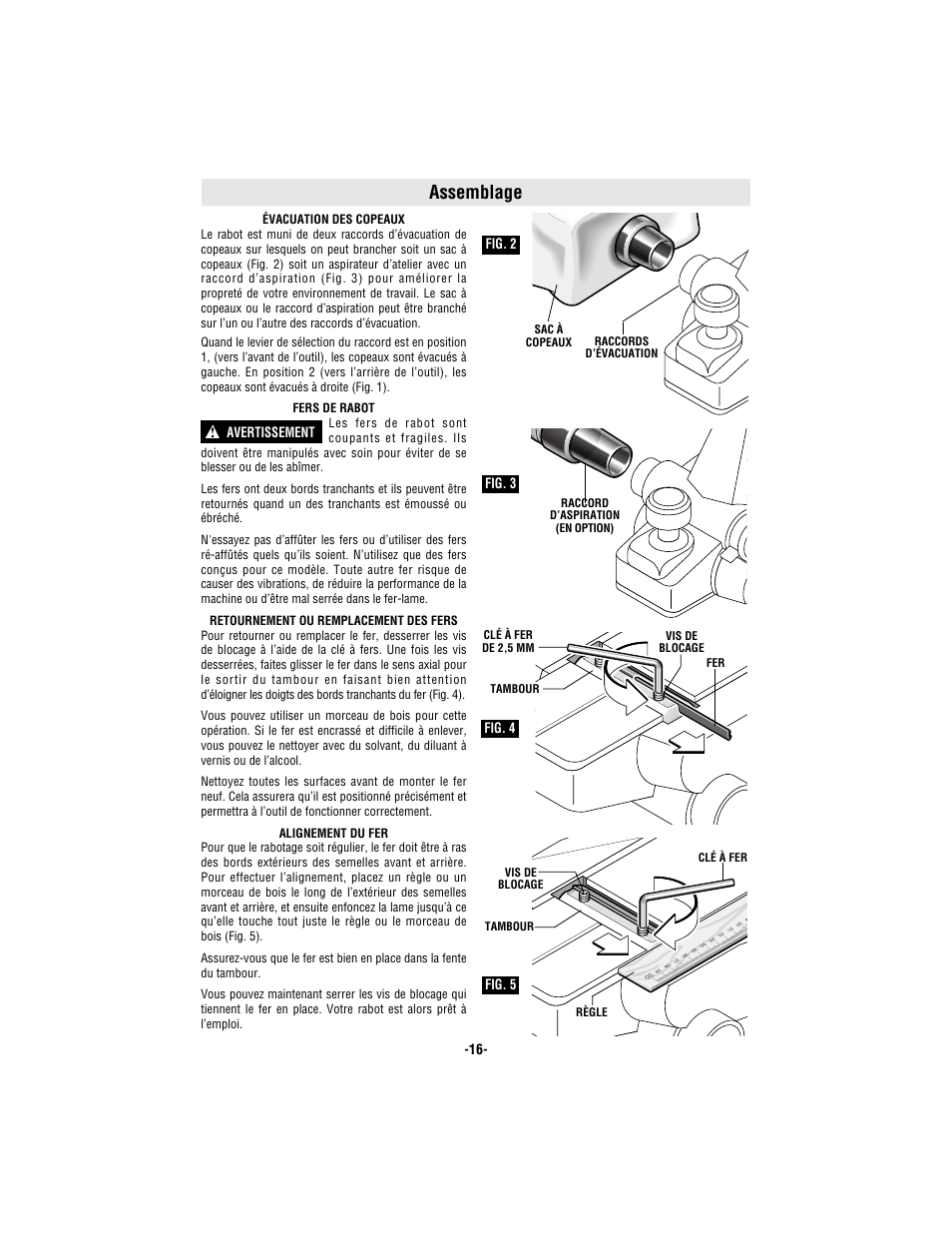 Assemblage | Bosch 3365 User Manual | Page 16 / 32