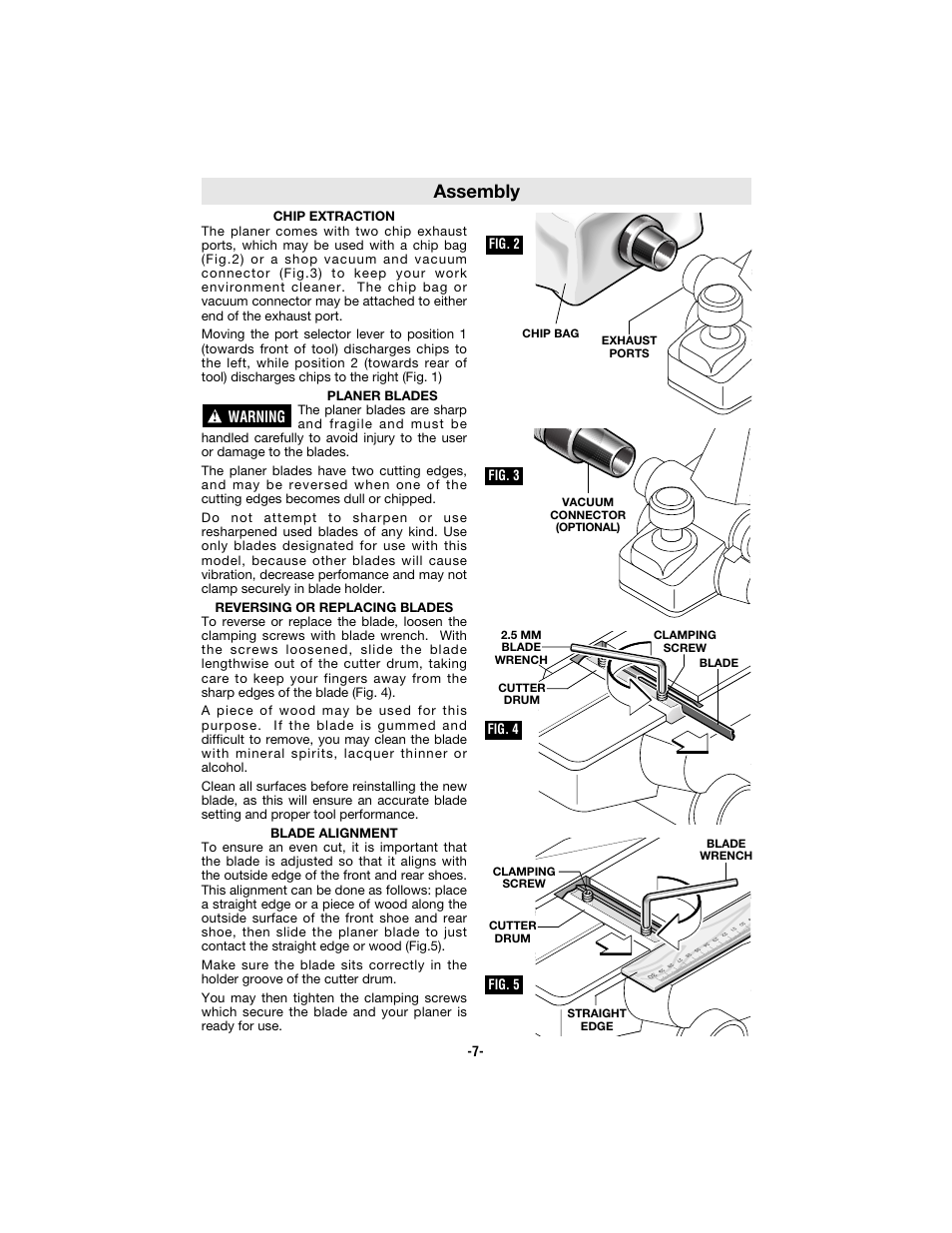 Assembly | Bosch 3365 User Manual | Page 7 / 32