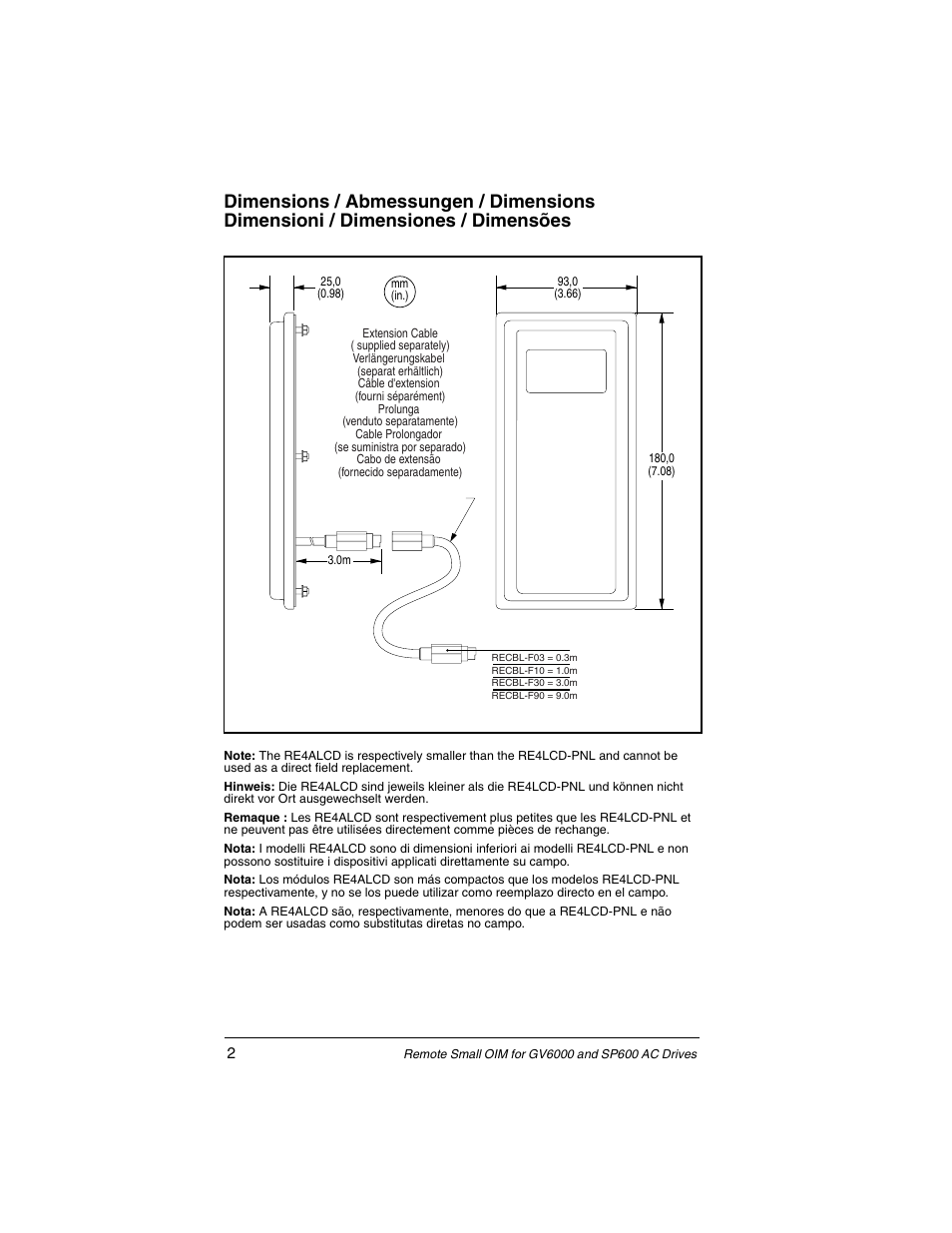 Rockwell Automation GV6000 Remote (Small) OIM User Manual | Page 2 / 4