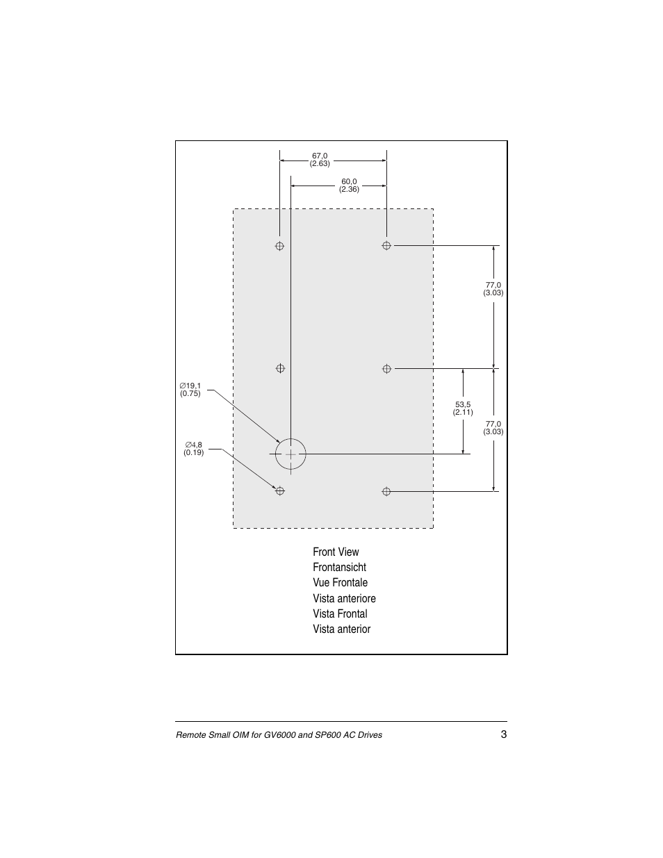 Rockwell Automation GV6000 Remote (Small) OIM User Manual | Page 3 / 4