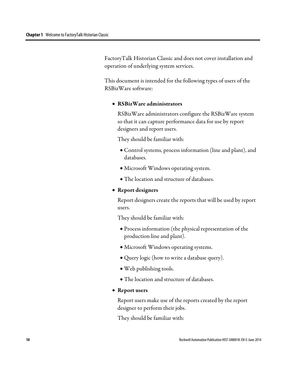 Rockwell Automation FactoryTalk Historian Classic User Guide User Manual | Page 10 / 164