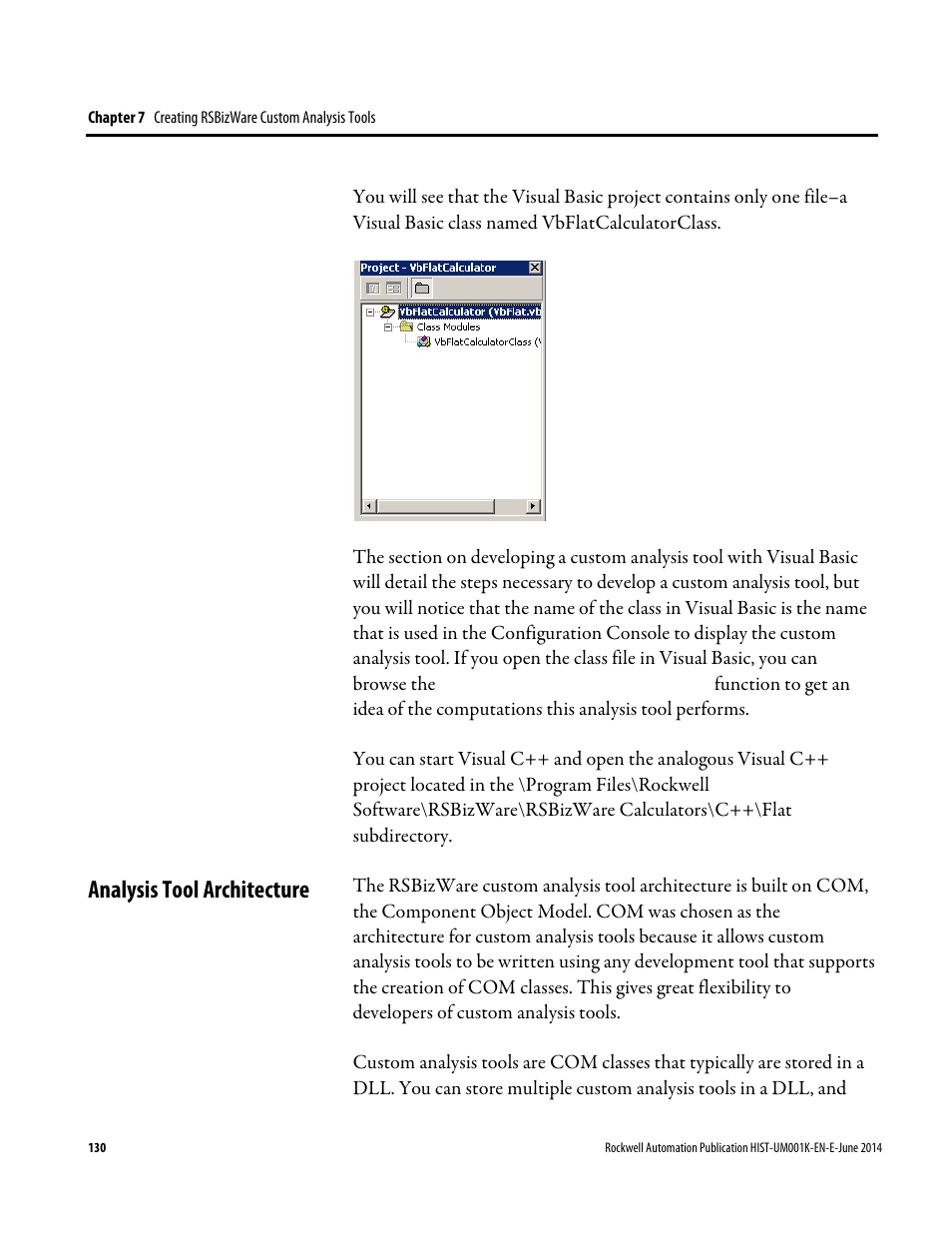 Analysis tool architecture | Rockwell Automation FactoryTalk Historian Classic User Guide User Manual | Page 130 / 164