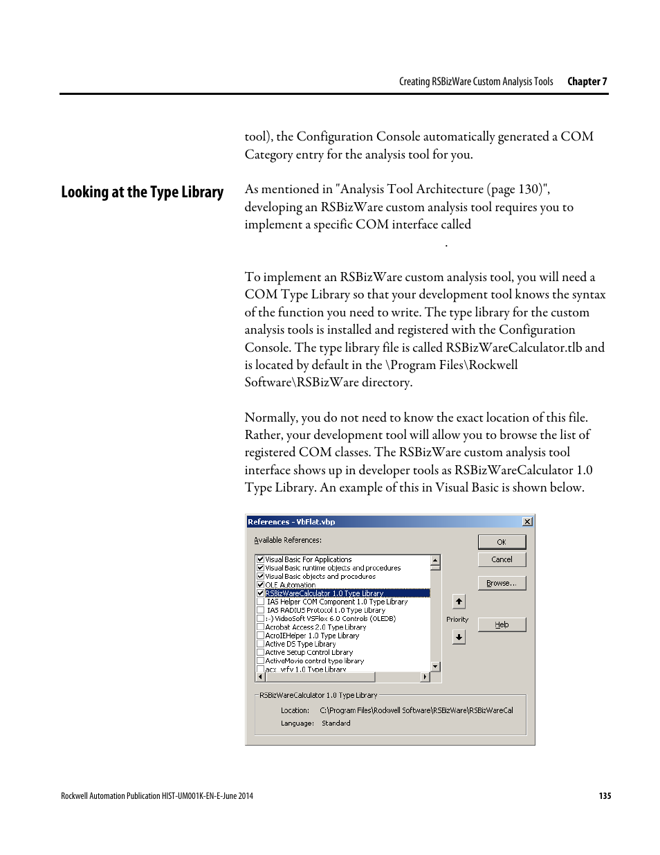 Looking at the type library | Rockwell Automation FactoryTalk Historian Classic User Guide User Manual | Page 135 / 164