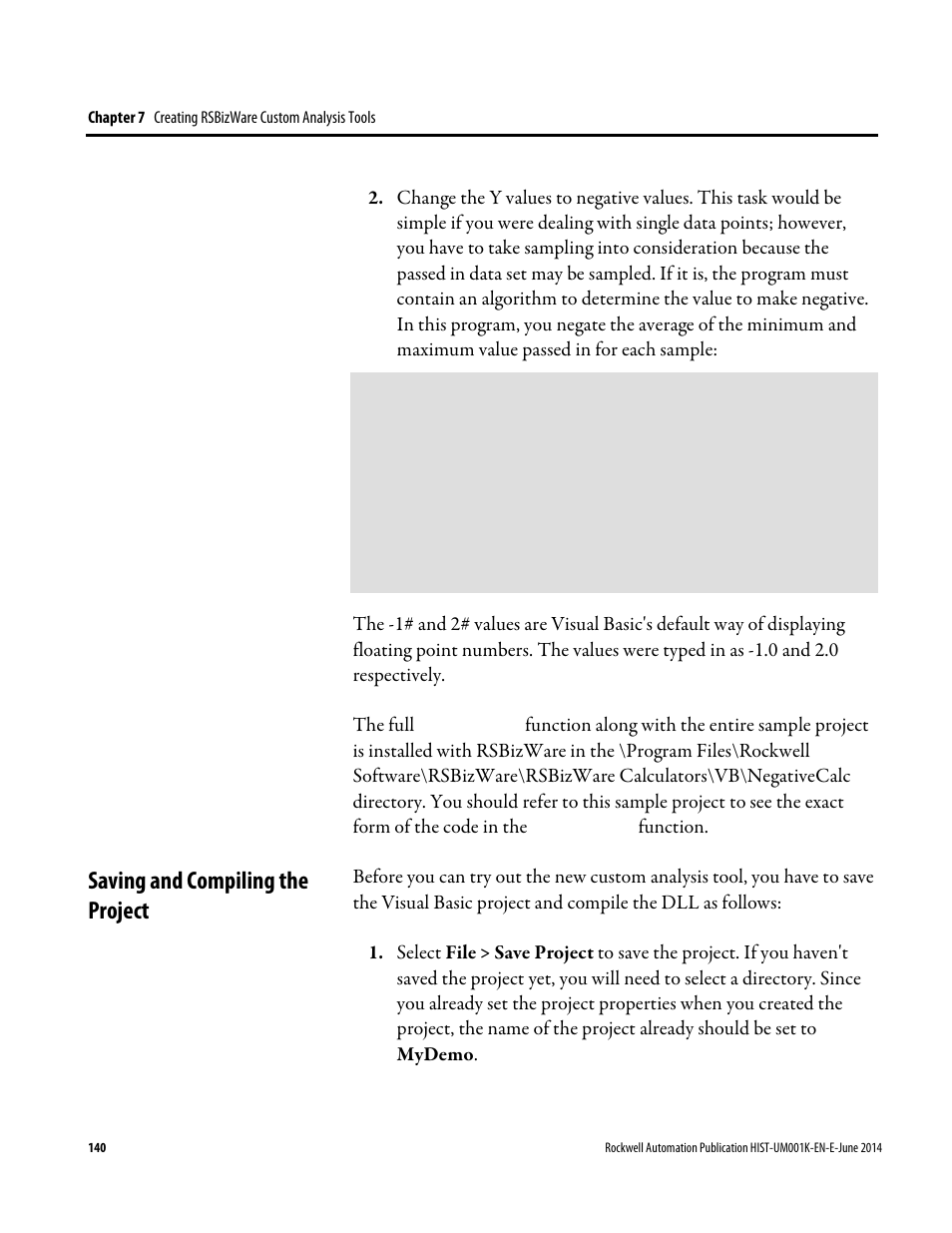 Saving and compiling the project | Rockwell Automation FactoryTalk Historian Classic User Guide User Manual | Page 140 / 164