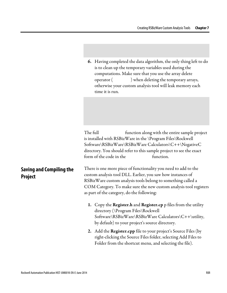 Saving and compiling the project | Rockwell Automation FactoryTalk Historian Classic User Guide User Manual | Page 151 / 164