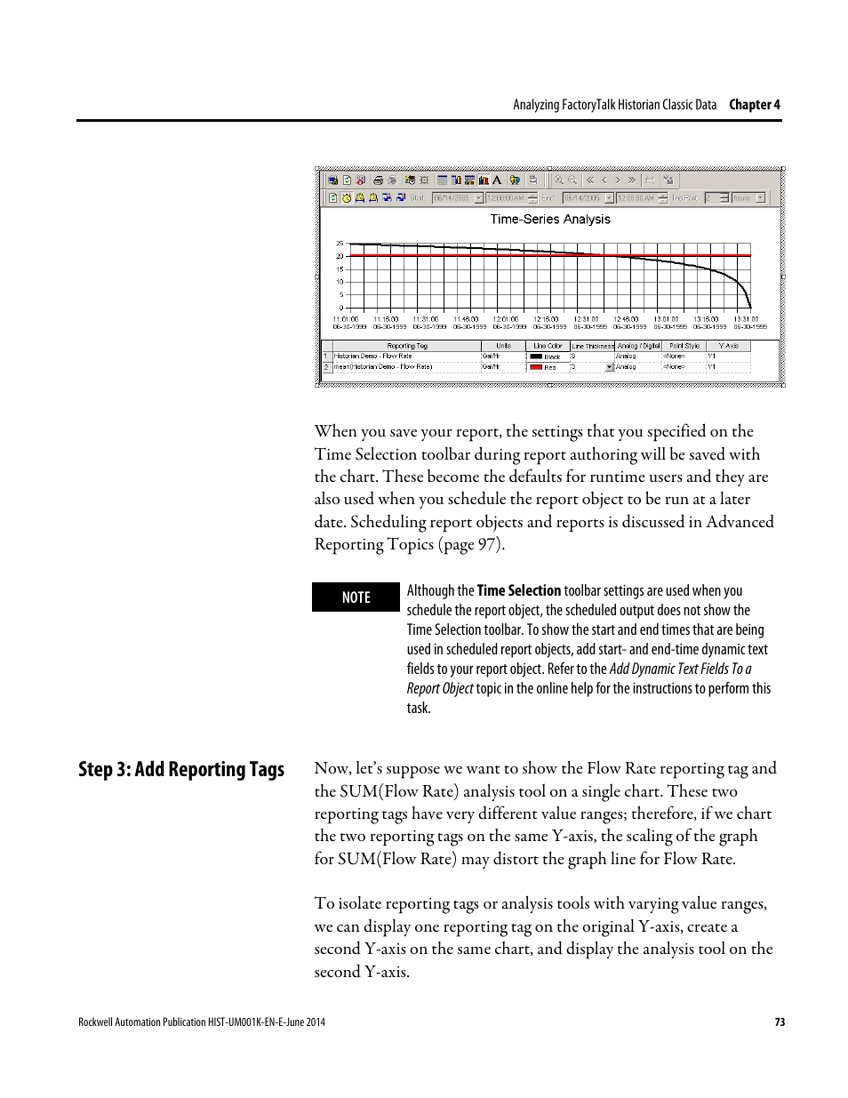 Step 3: add reporting tags | Rockwell Automation FactoryTalk Historian Classic User Guide User Manual | Page 73 / 164