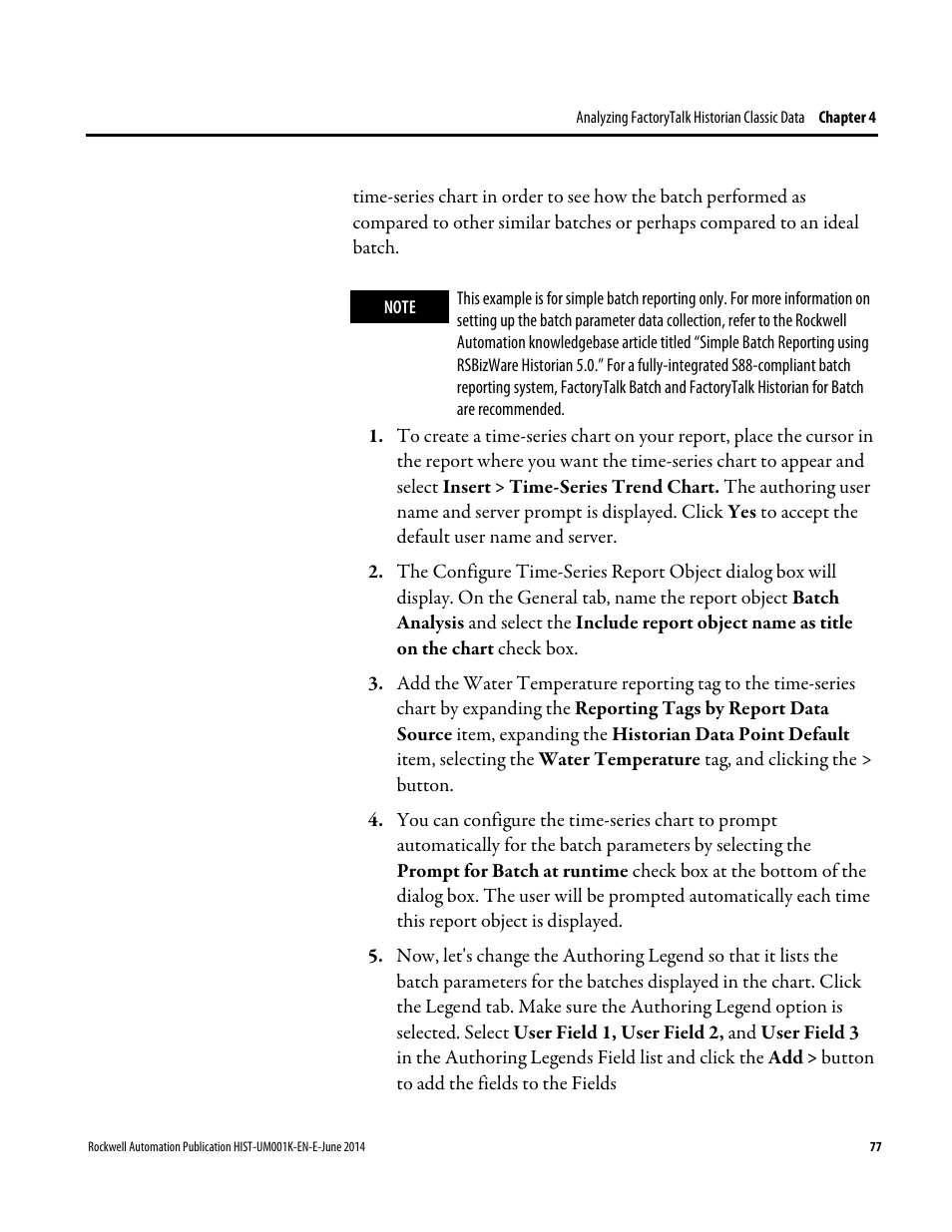 Rockwell Automation FactoryTalk Historian Classic User Guide User Manual | Page 77 / 164