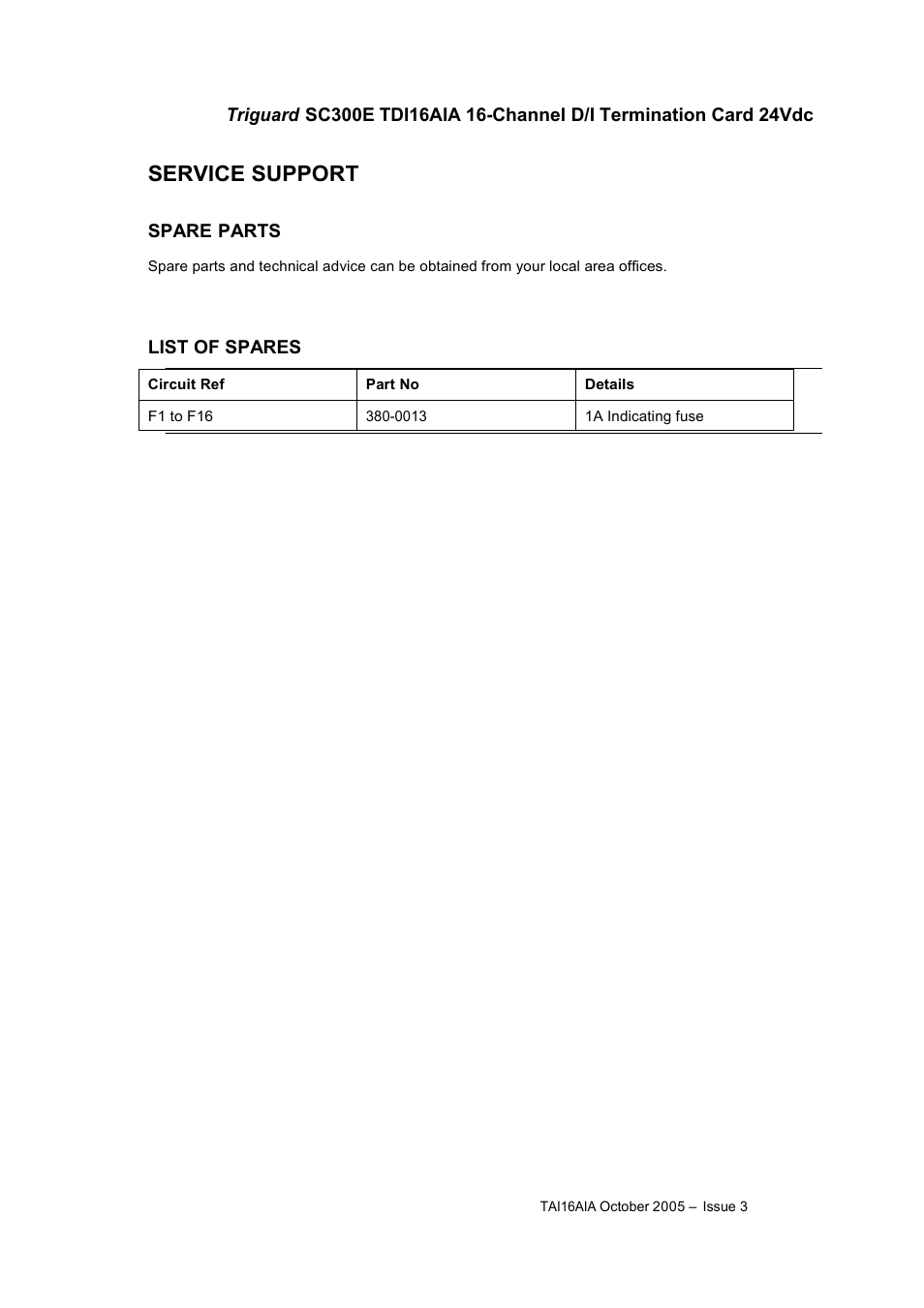 Service support | Rockwell Automation TDI16AIA 16-Channel Digital Input Termination Card 24Vdc User Manual | Page 11 / 11