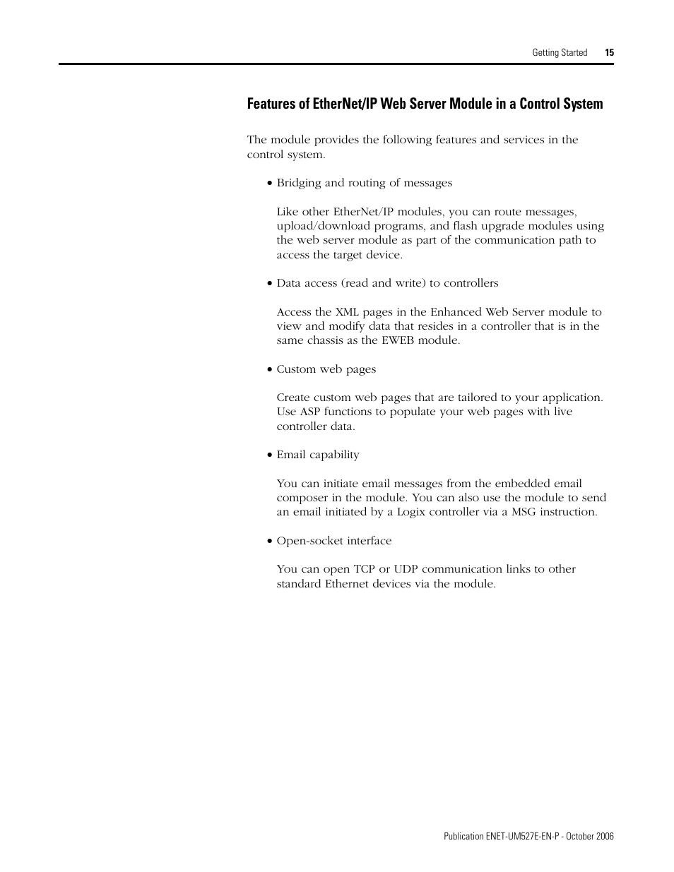 Rockwell Automation 1768-EWEB EtherNet/IP Web Server Module User Manual User Manual | Page 15 / 170