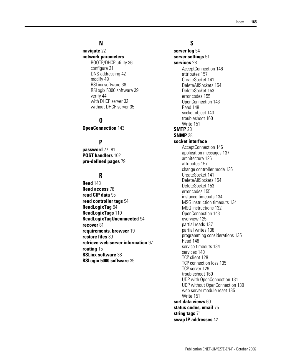 Rockwell Automation 1768-EWEB EtherNet/IP Web Server Module User Manual User Manual | Page 165 / 170