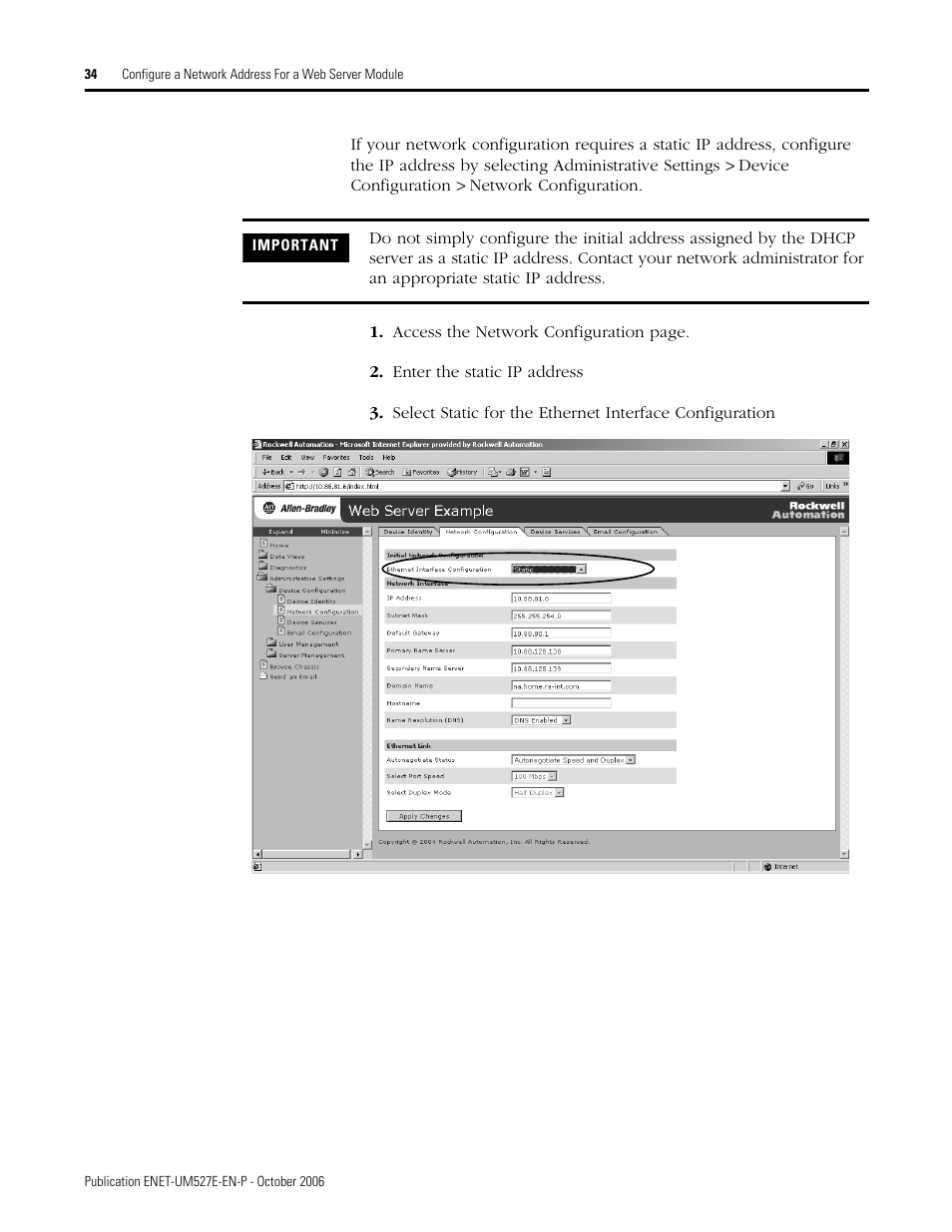 Rockwell Automation 1768-EWEB EtherNet/IP Web Server Module User Manual User Manual | Page 34 / 170