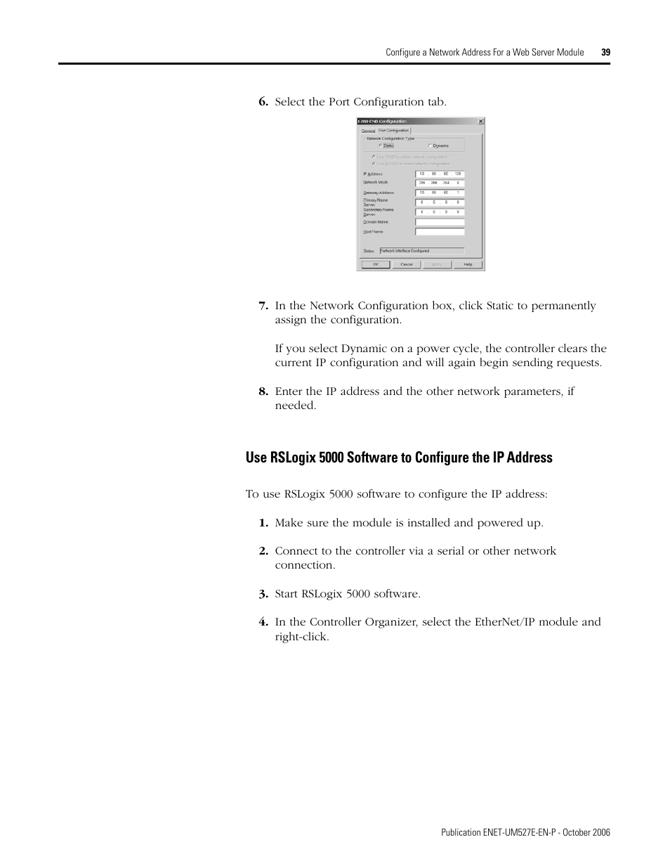 Rockwell Automation 1768-EWEB EtherNet/IP Web Server Module User Manual User Manual | Page 39 / 170