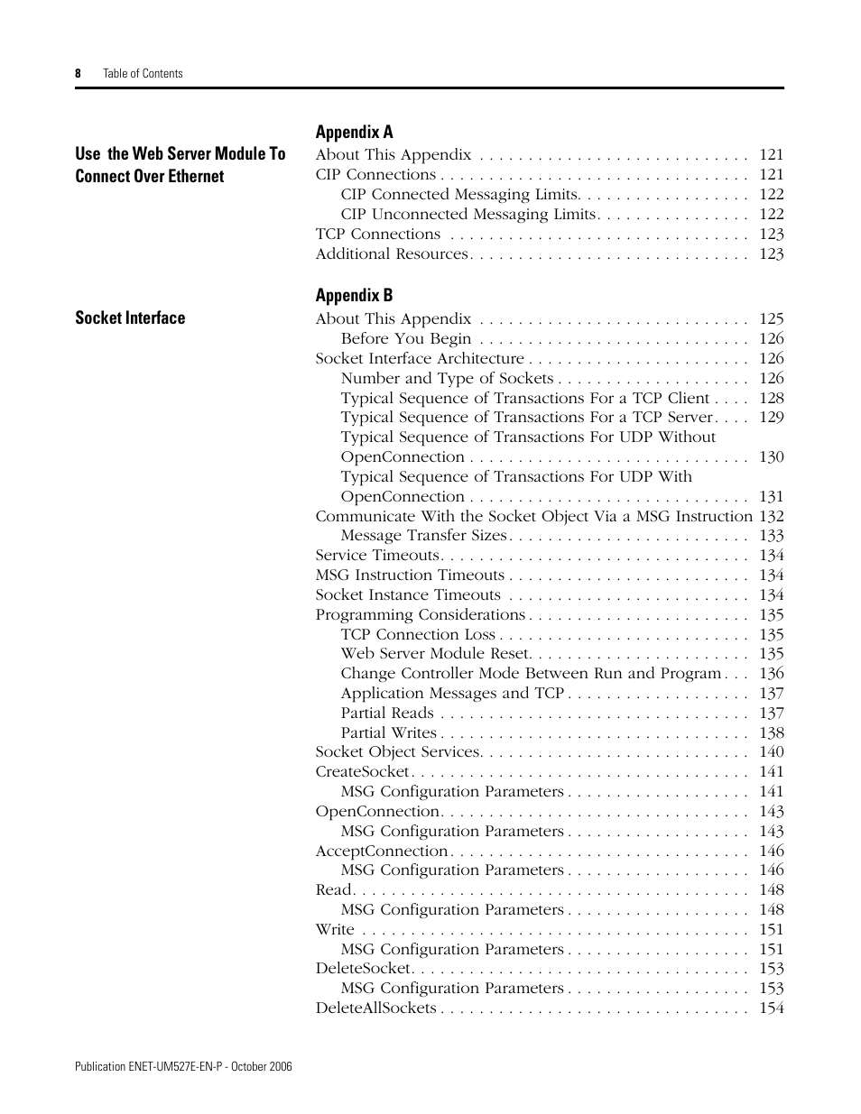 Rockwell Automation 1768-EWEB EtherNet/IP Web Server Module User Manual User Manual | Page 8 / 170