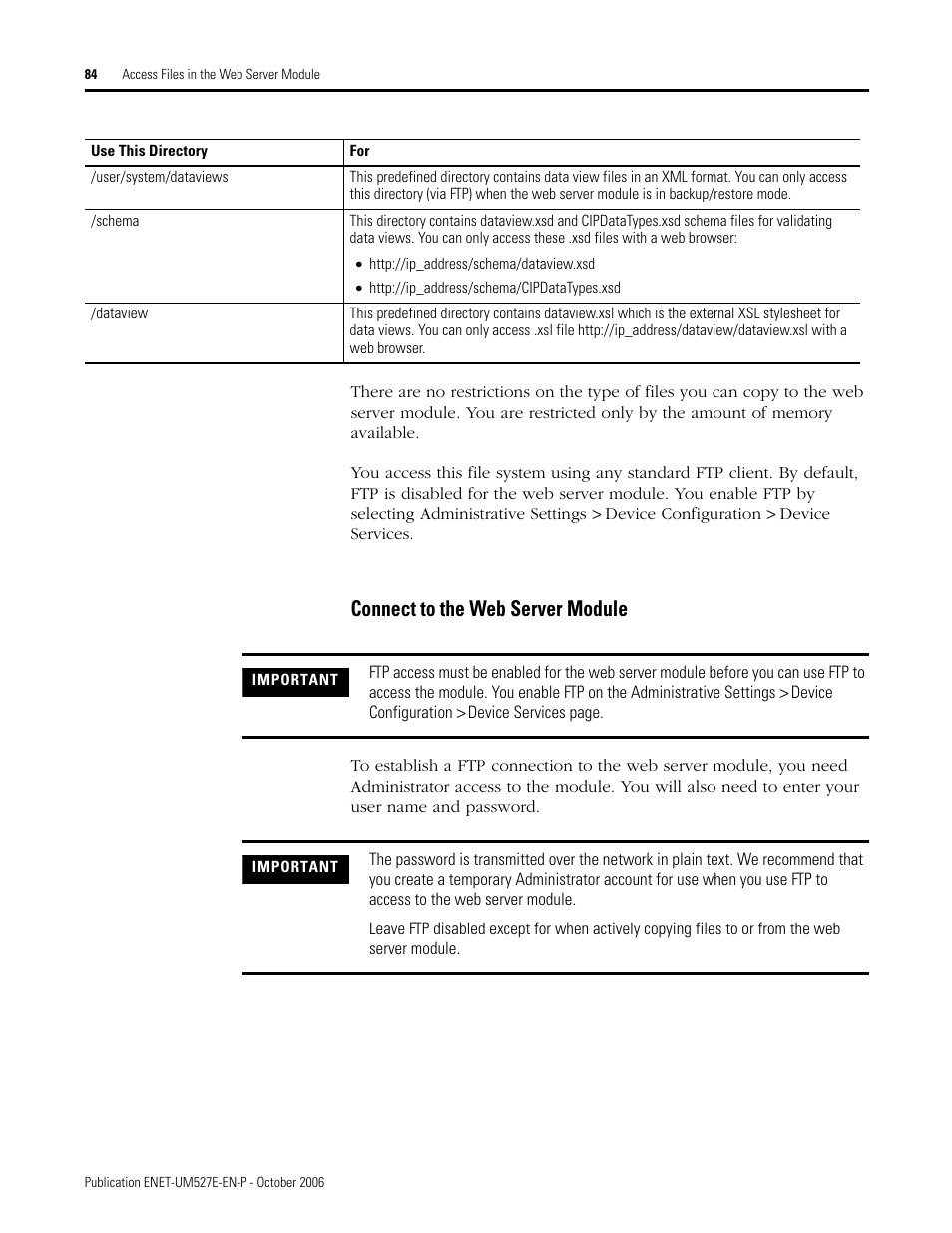 Connect to the web server module | Rockwell Automation 1768-EWEB EtherNet/IP Web Server Module User Manual User Manual | Page 84 / 170