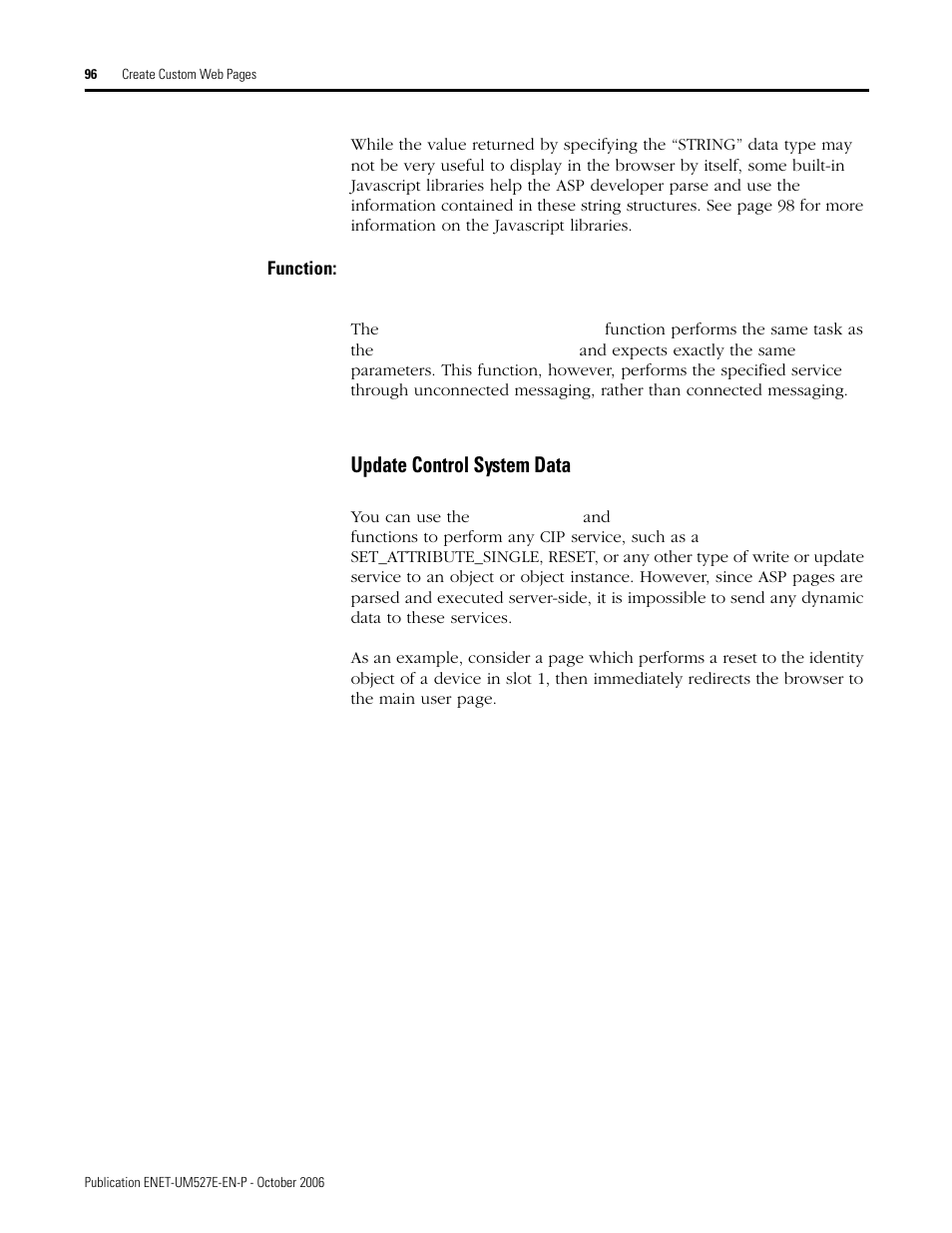 Update control system data | Rockwell Automation 1768-EWEB EtherNet/IP Web Server Module User Manual User Manual | Page 96 / 170