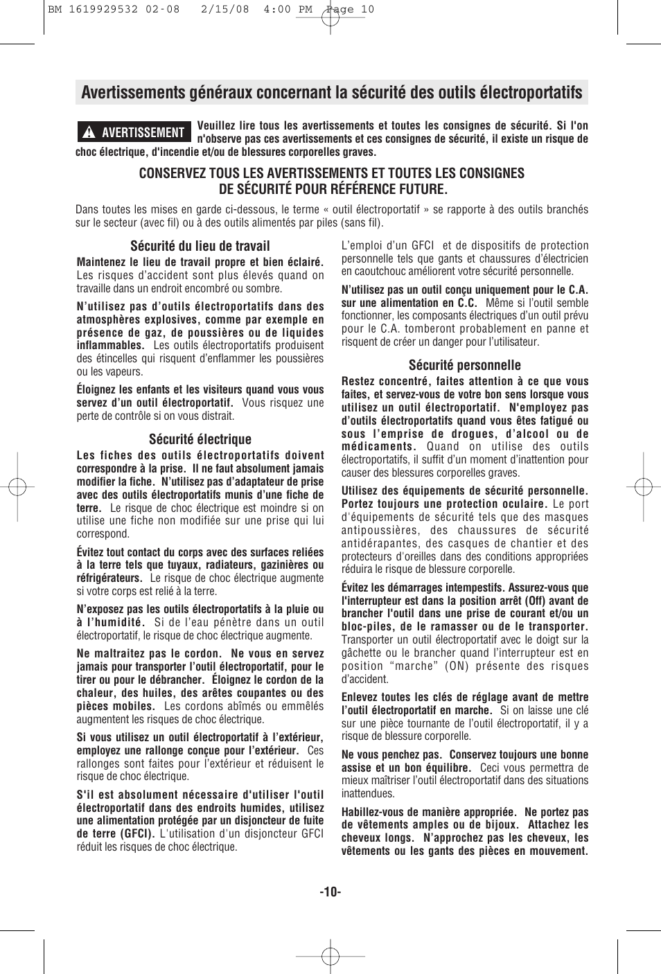 Bosch 11236VS User Manual | Page 10 / 28