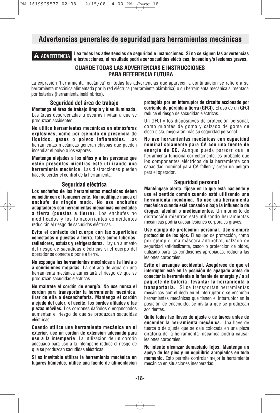 Bosch 11236VS User Manual | Page 18 / 28