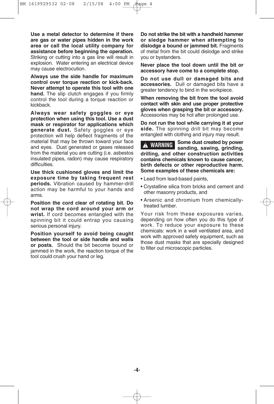 Bosch 11236VS User Manual | Page 4 / 28