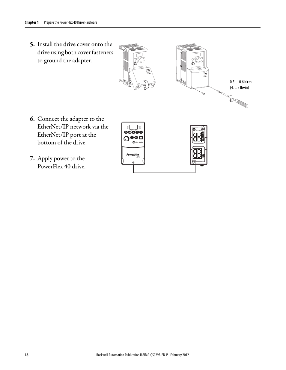 Rockwell Automation Logix5000 Systems: Connecting PowerFlex 40 Drives over an EtherNet/IP Network Quick Start User Manual | Page 18 / 36