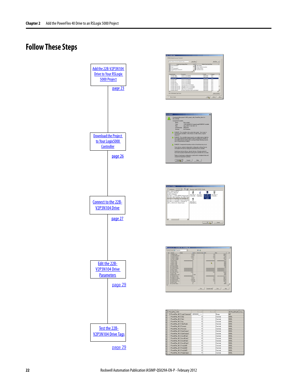 Follow these steps | Rockwell Automation Logix5000 Systems: Connecting PowerFlex 40 Drives over an EtherNet/IP Network Quick Start User Manual | Page 22 / 36