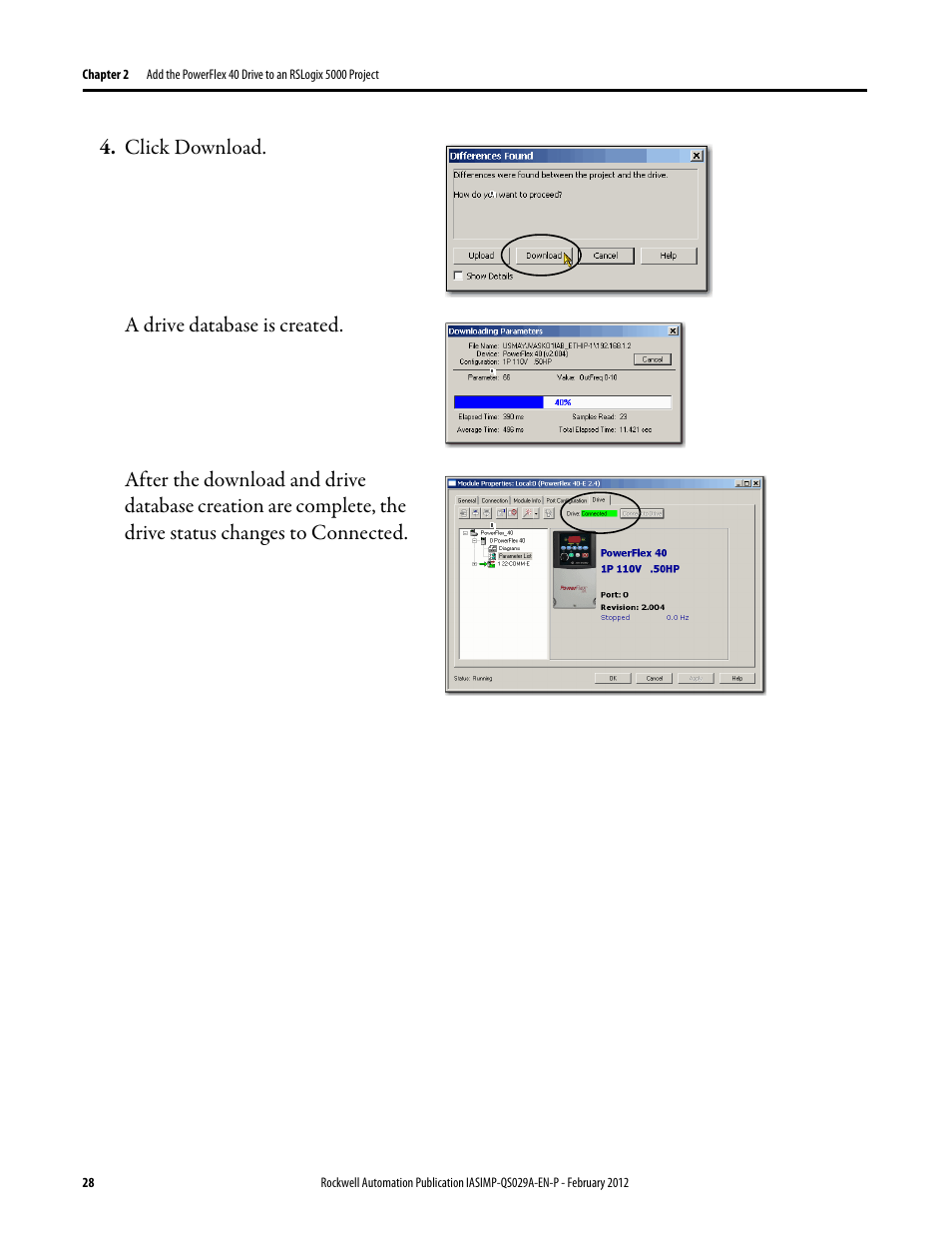 Rockwell Automation Logix5000 Systems: Connecting PowerFlex 40 Drives over an EtherNet/IP Network Quick Start User Manual | Page 28 / 36