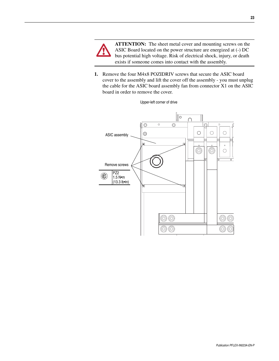 Rockwell Automation 20D PowerFlex 700S and 700H Frame 10...12 Rectifier Module Replacement Kit User Manual | Page 23 / 50