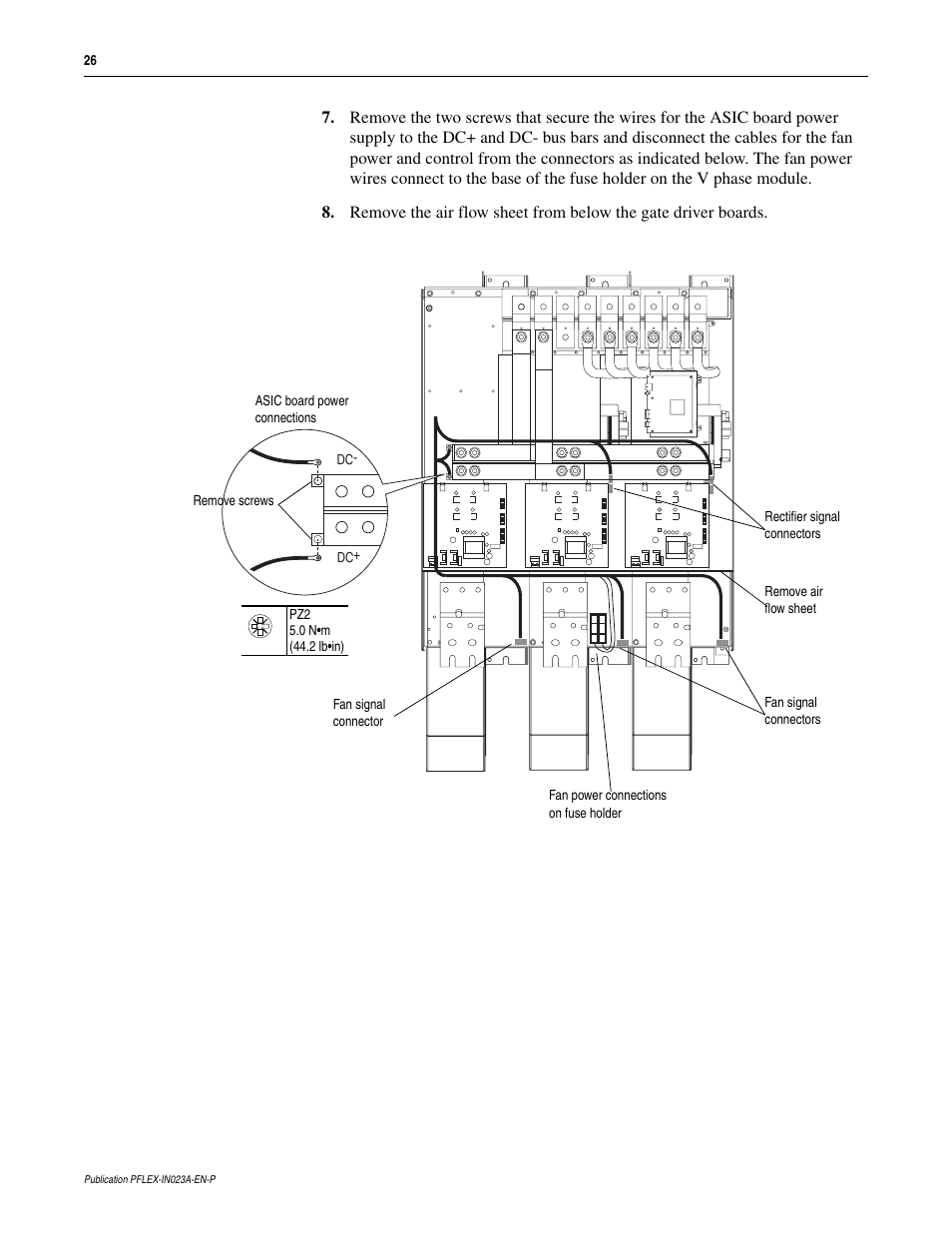 Rockwell Automation 20D PowerFlex 700S and 700H Frame 10...12 Rectifier Module Replacement Kit User Manual | Page 26 / 50