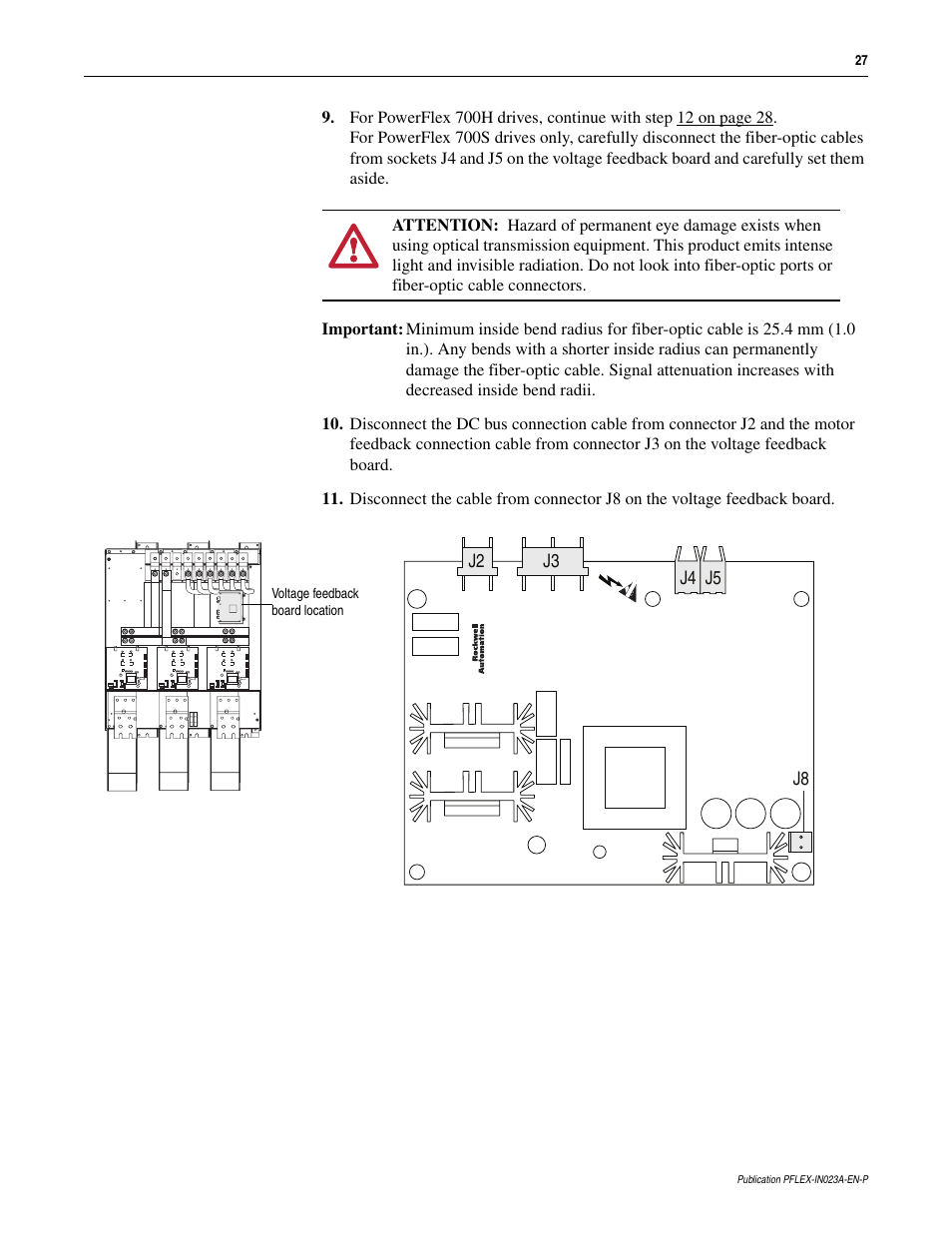 Rockwell Automation 20D PowerFlex 700S and 700H Frame 10...12 Rectifier Module Replacement Kit User Manual | Page 27 / 50