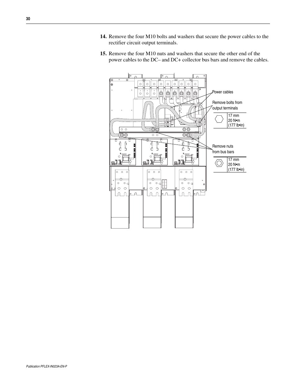 Rockwell Automation 20D PowerFlex 700S and 700H Frame 10...12 Rectifier Module Replacement Kit User Manual | Page 30 / 50