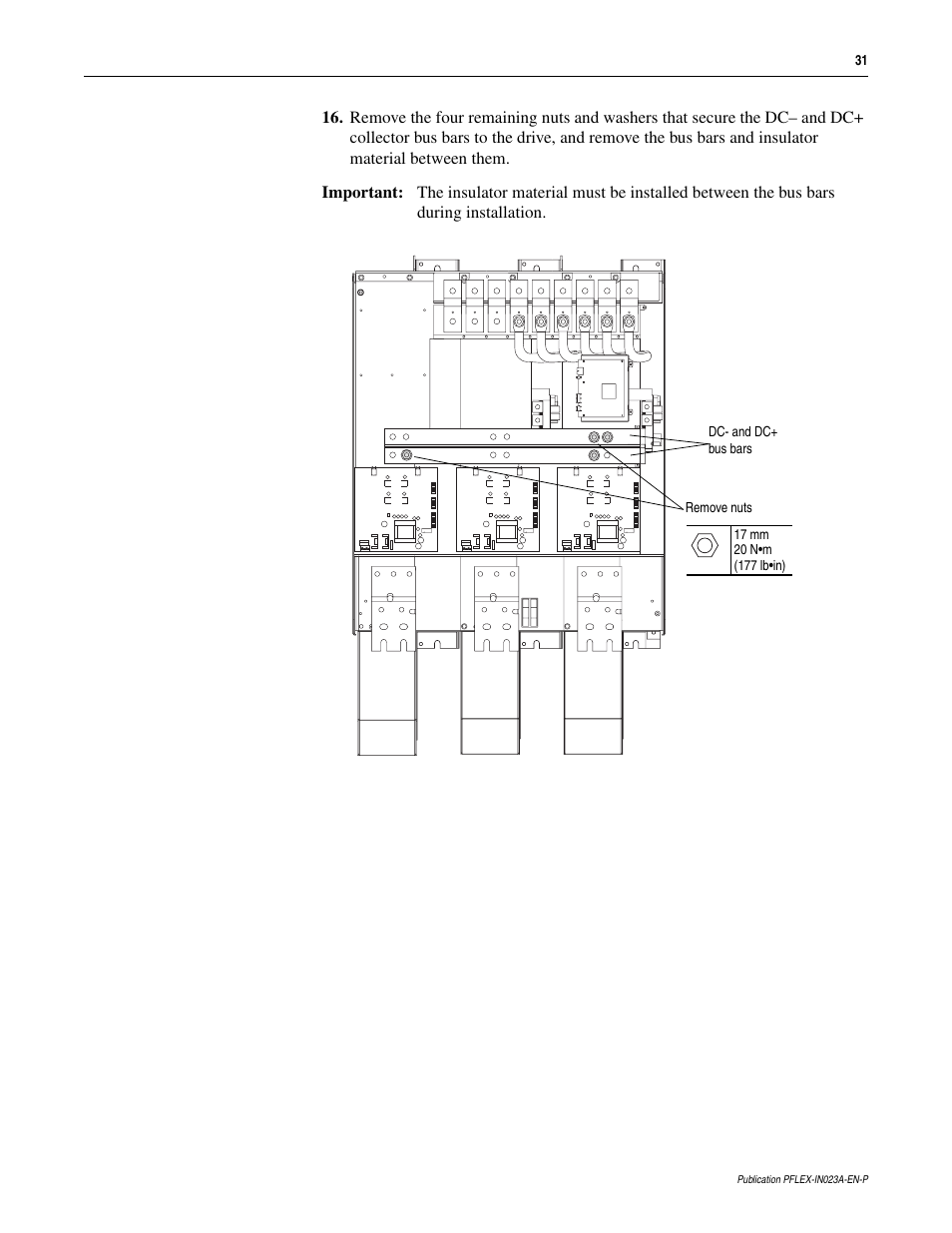 Rockwell Automation 20D PowerFlex 700S and 700H Frame 10...12 Rectifier Module Replacement Kit User Manual | Page 31 / 50