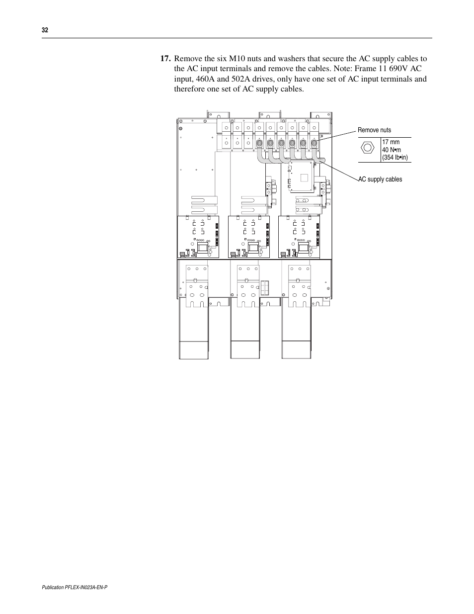 Rockwell Automation 20D PowerFlex 700S and 700H Frame 10...12 Rectifier Module Replacement Kit User Manual | Page 32 / 50