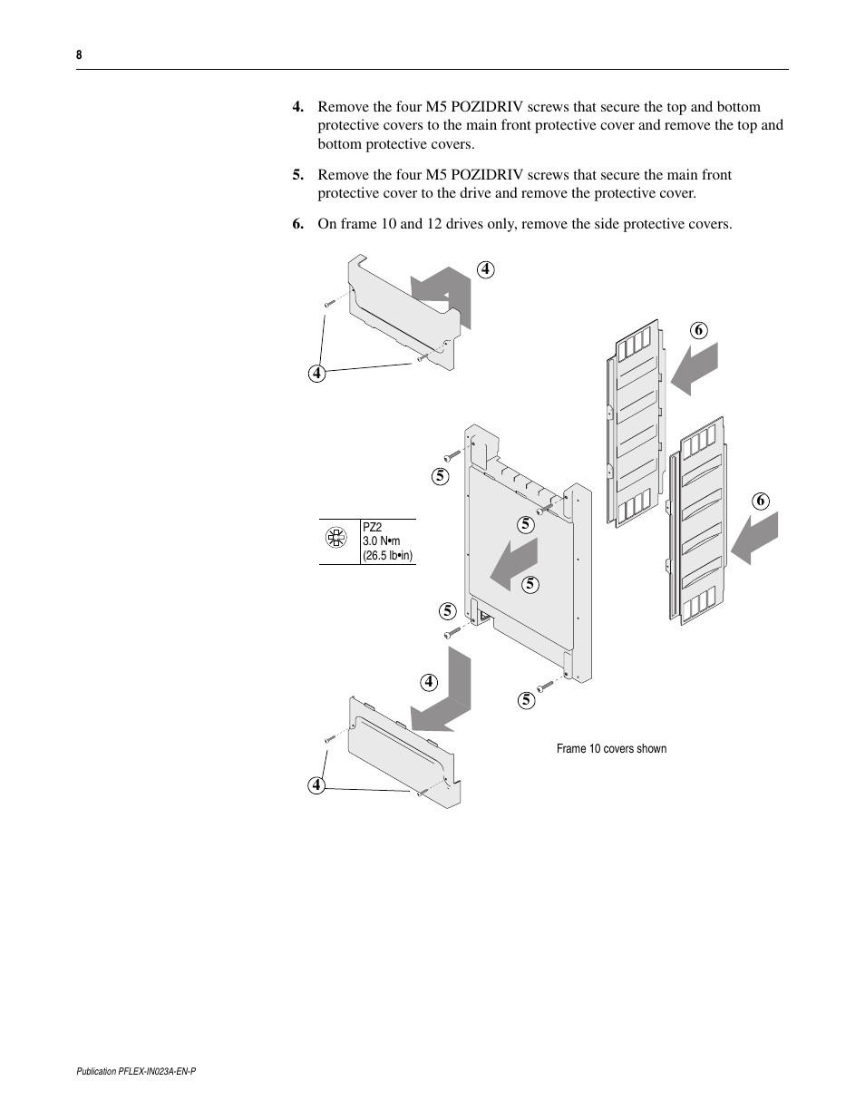 Rockwell Automation 20D PowerFlex 700S and 700H Frame 10...12 Rectifier Module Replacement Kit User Manual | Page 8 / 50