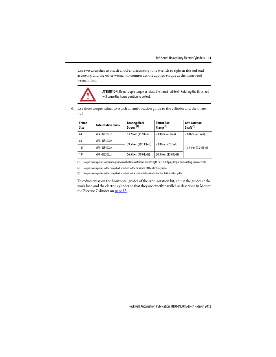 Rockwell Automation MPAI Heavy Duty Electric Cylinders User Manual | Page 11 / 68