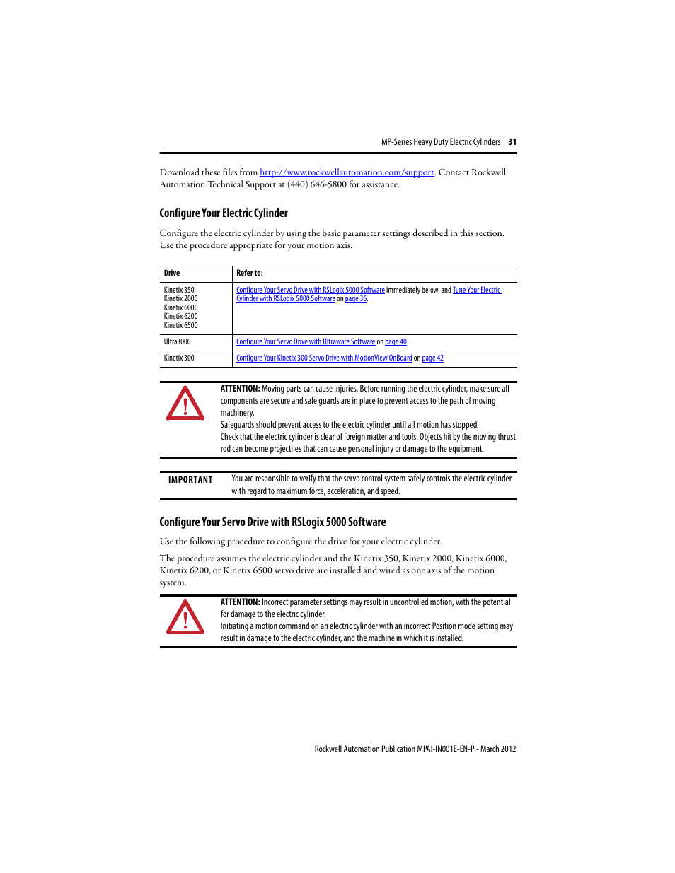 Configure your electric cylinder | Rockwell Automation MPAI Heavy Duty Electric Cylinders User Manual | Page 31 / 68