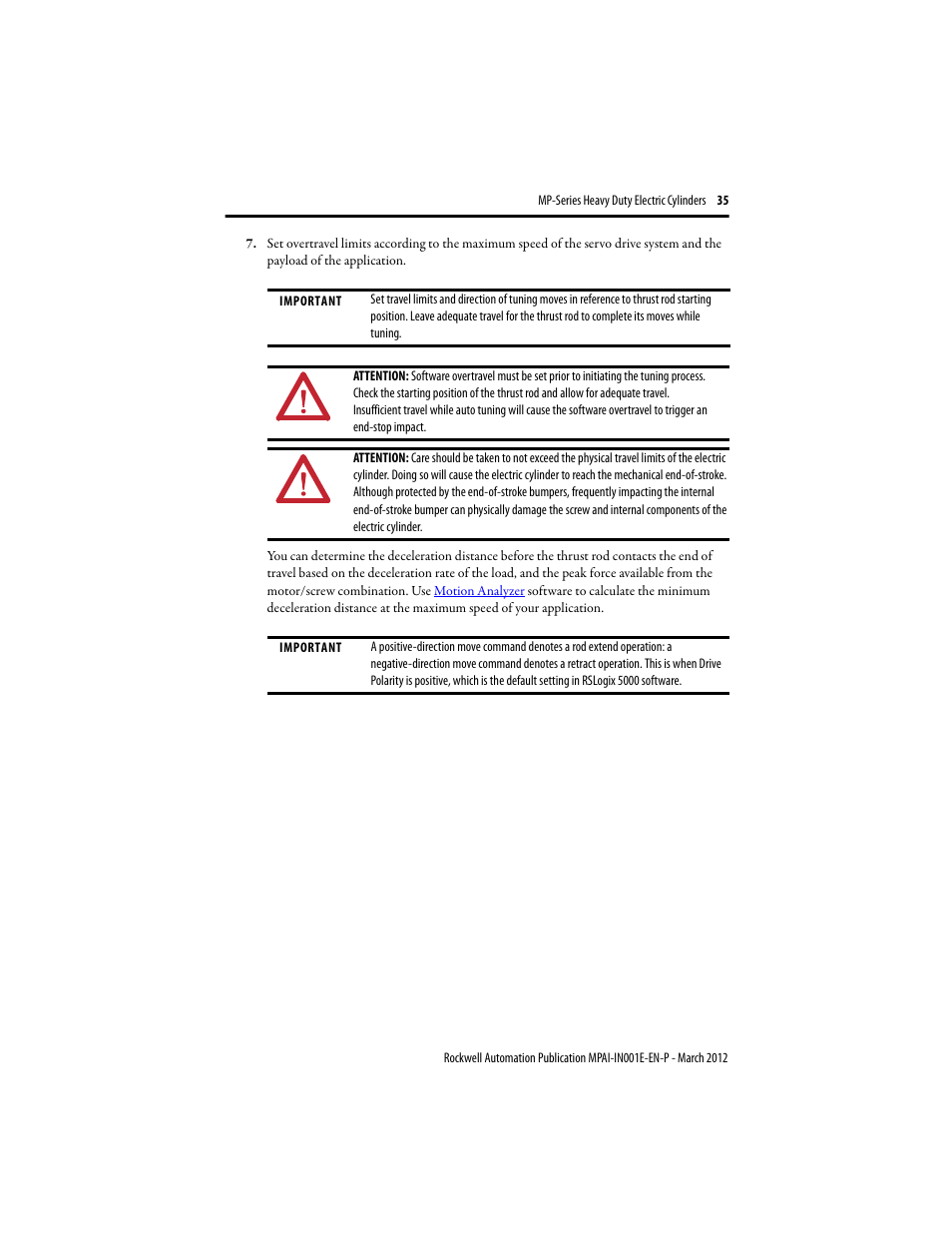 Rockwell Automation MPAI Heavy Duty Electric Cylinders User Manual | Page 35 / 68