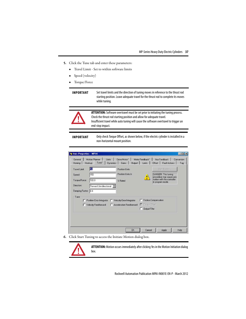 Rockwell Automation MPAI Heavy Duty Electric Cylinders User Manual | Page 37 / 68