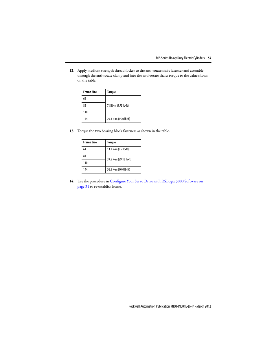 Rockwell Automation MPAI Heavy Duty Electric Cylinders User Manual | Page 57 / 68