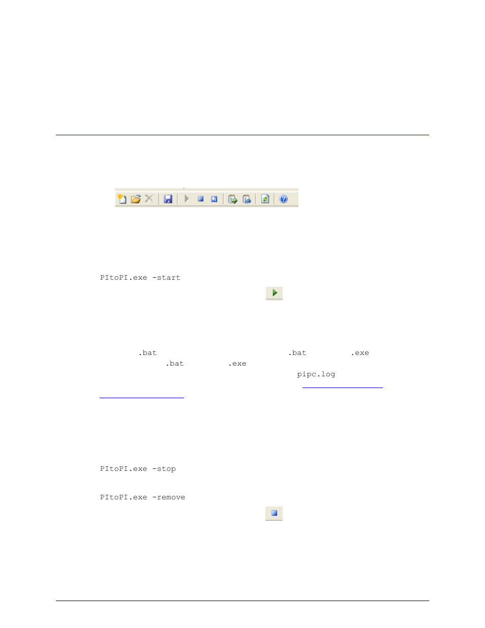 Chapter 12. starting / stopping the interface, Starting interface as a service, Stopping interface running as a service | Chapter 12, Starting / stopping the interface | Rockwell Automation FactoryTalk Historian SE 3.0 H2H Interface User Guide User Manual | Page 109 / 156