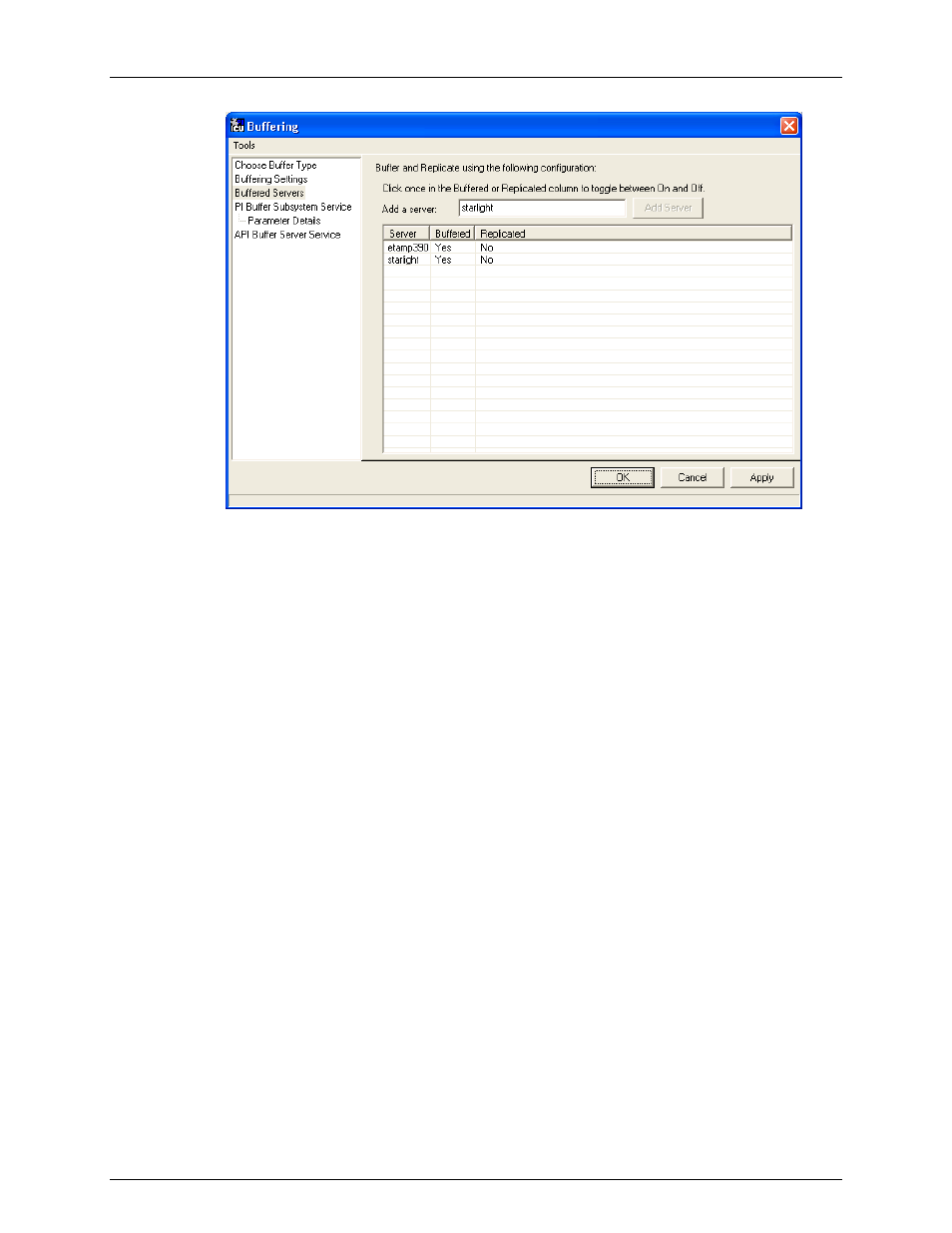 Installing buffering as a service, Buffer subsystem service | Rockwell Automation FactoryTalk Historian SE 3.0 H2H Interface User Guide User Manual | Page 119 / 156