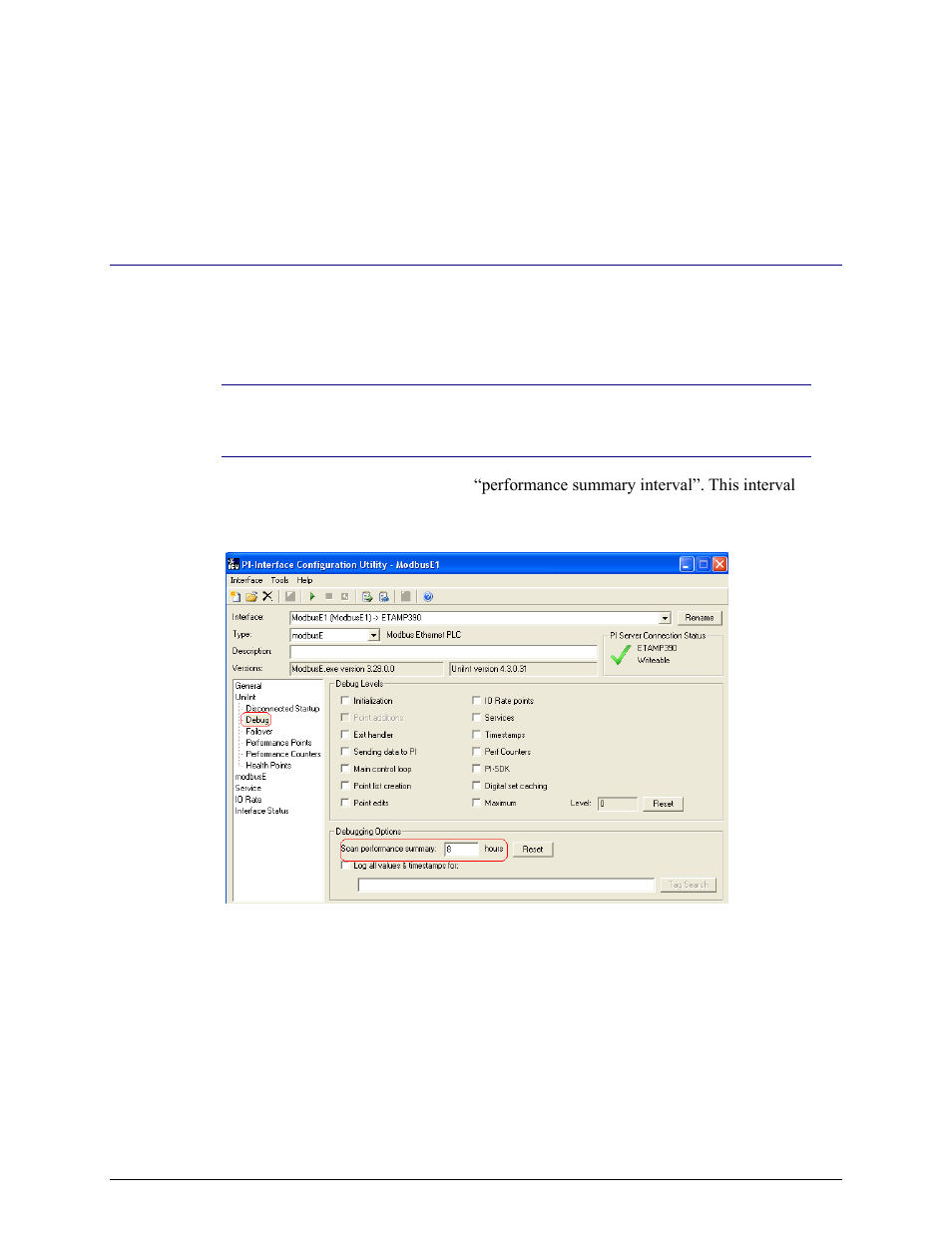 Chapter 14. interface diagnostics configuration, Scan class performance points, Chapter 14 | Interface diagnostics configuration | Rockwell Automation FactoryTalk Historian SE 3.0 H2H Interface User Guide User Manual | Page 123 / 156