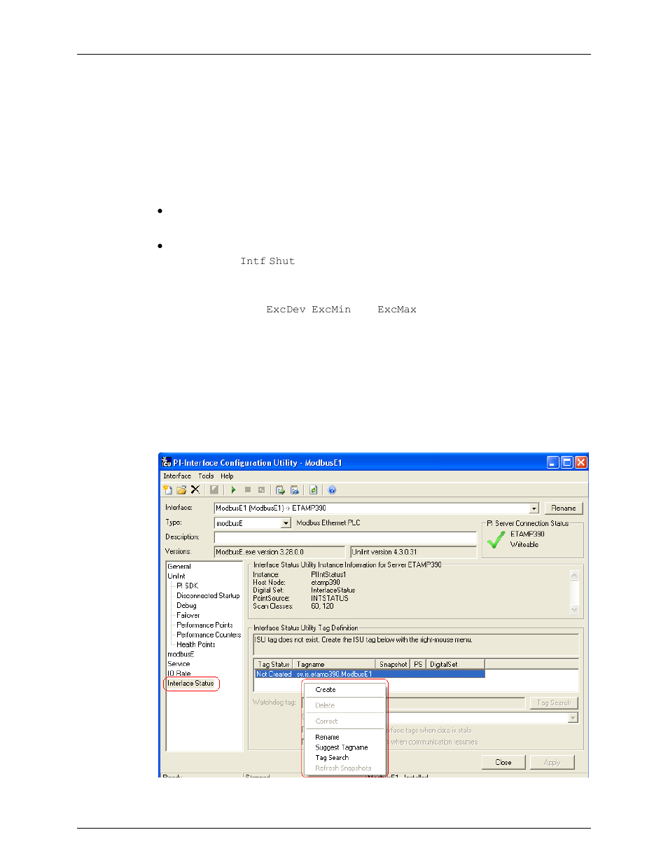 Search, Interface status point | Rockwell Automation FactoryTalk Historian SE 3.0 H2H Interface User Guide User Manual | Page 140 / 156