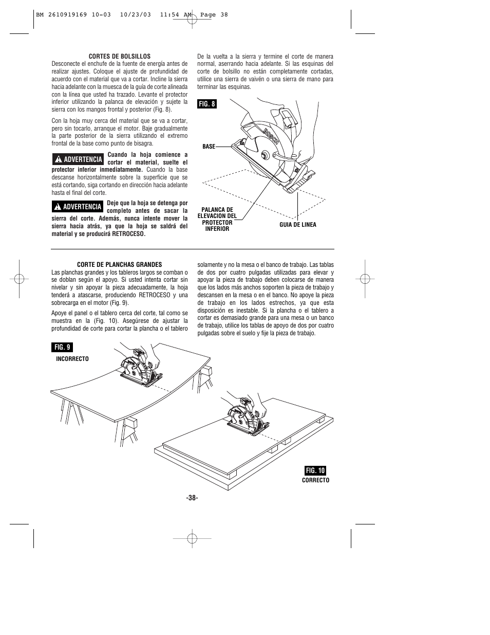 Bosch CS20 User Manual | Page 38 / 44