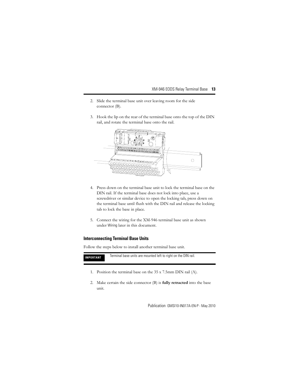 Rockwell Automation 1440-TB-G XM-946 EODS Relay Terminal Base User Manual | Page 13 / 20