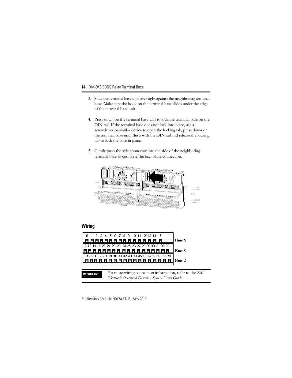 Wiring | Rockwell Automation 1440-TB-G XM-946 EODS Relay Terminal Base User Manual | Page 14 / 20