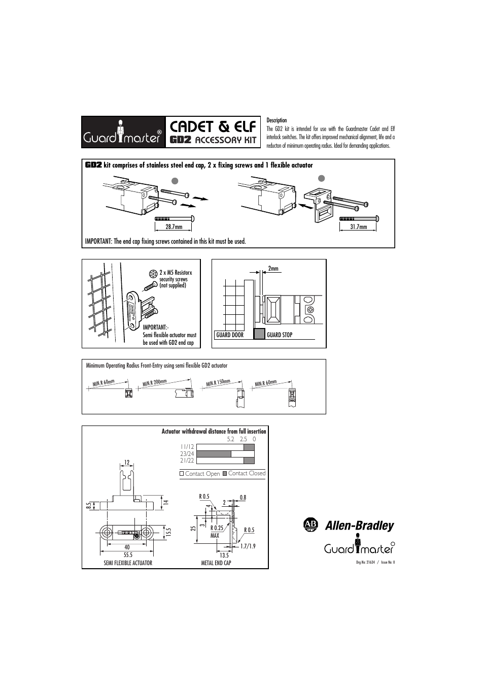 Rockwell Automation 440K Cadet Elf-GD2 Accessory Kit User Manual | 1 page