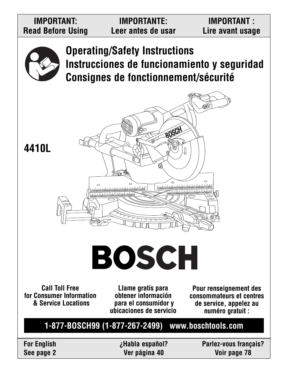 Bosch 4410L User Manual | 116 pages