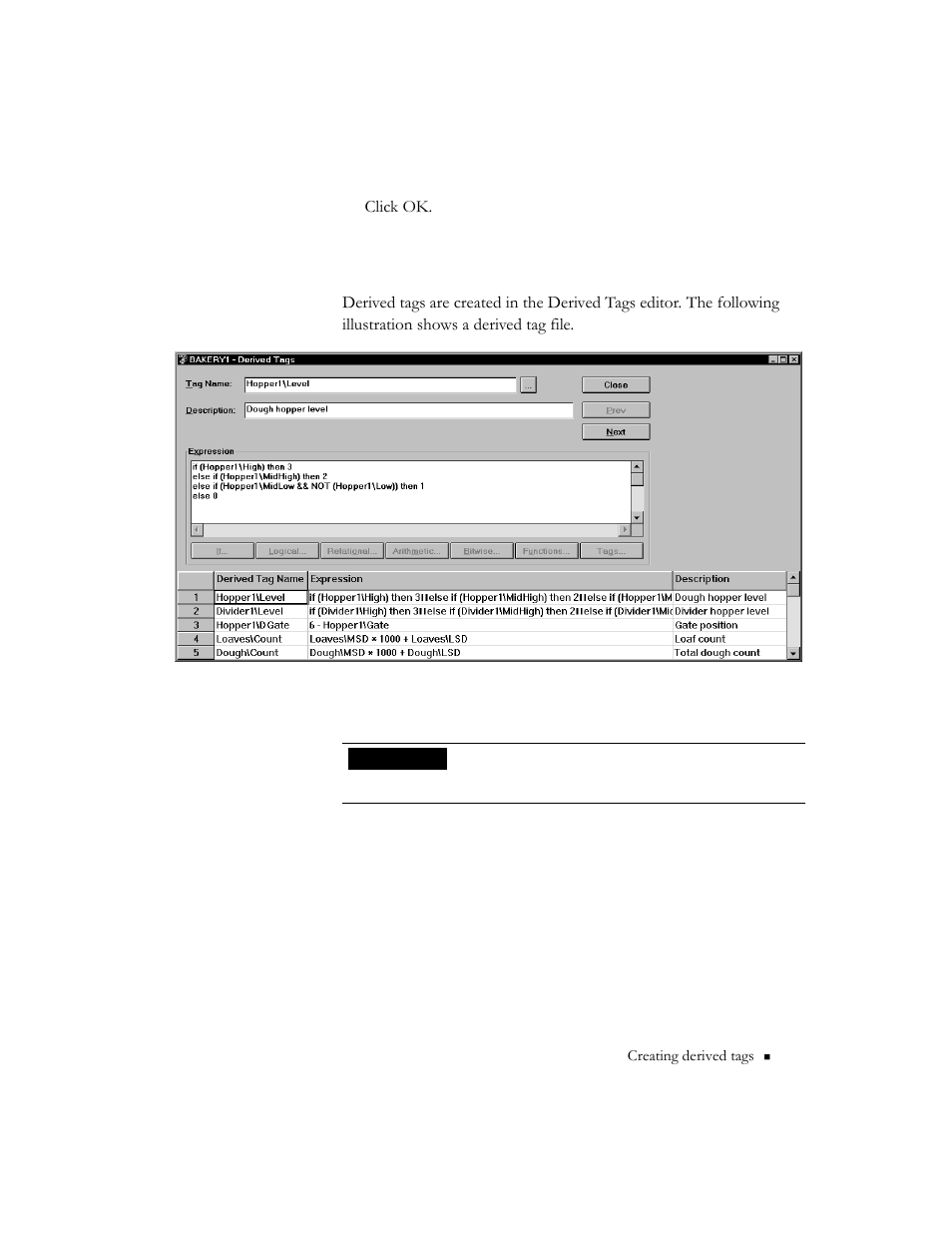 Creating derived tags | Rockwell Automation 9301 Series RSView32 Users Guide User Manual | Page 123 / 769