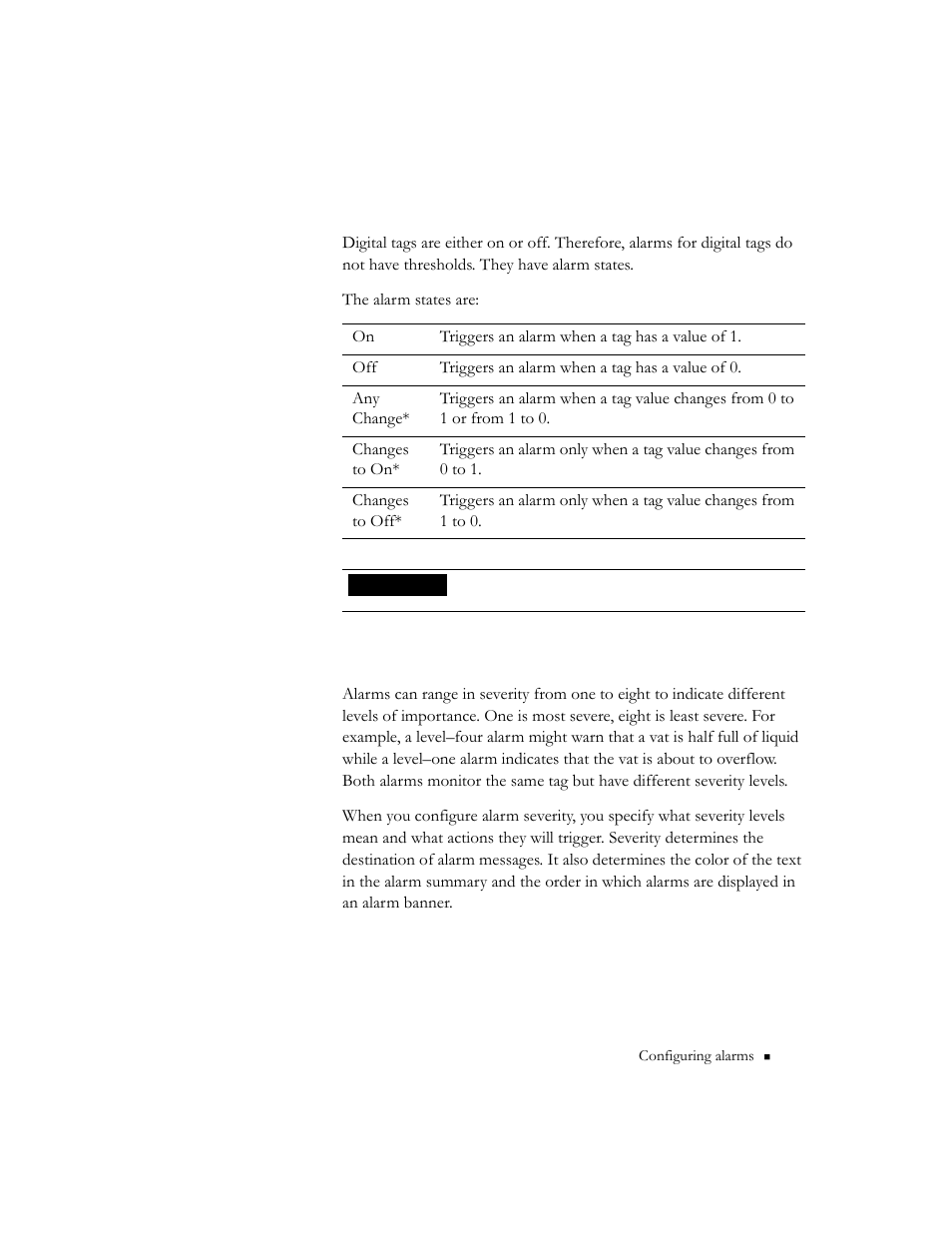 Alarms for digital tags, Alarm severity, Alarms for digital tags -7 alarm severity -7 | Rockwell Automation 9301 Series RSView32 Users Guide User Manual | Page 133 / 769