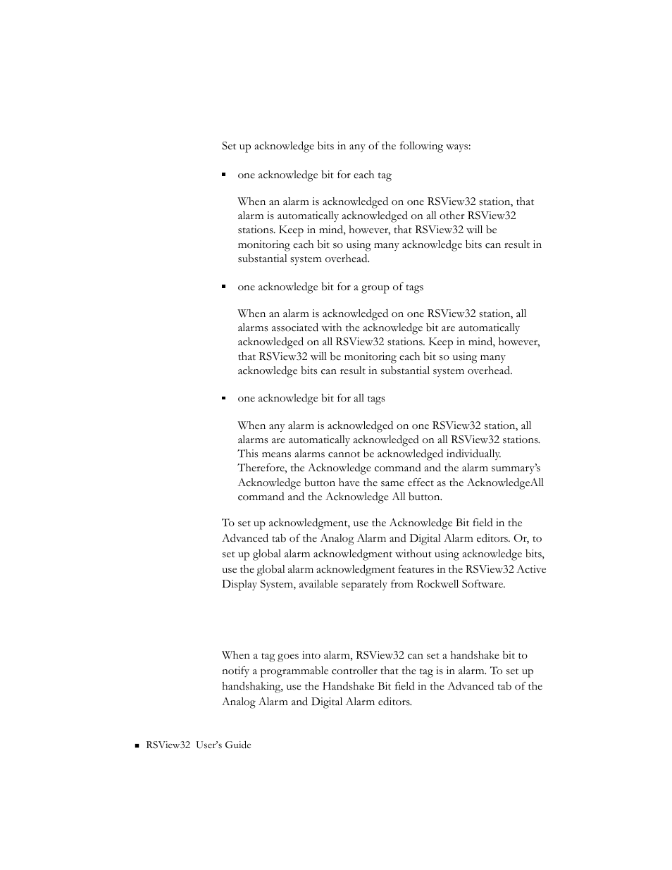 Handshake bit, Handshake bit -18 | Rockwell Automation 9301 Series RSView32 Users Guide User Manual | Page 144 / 769